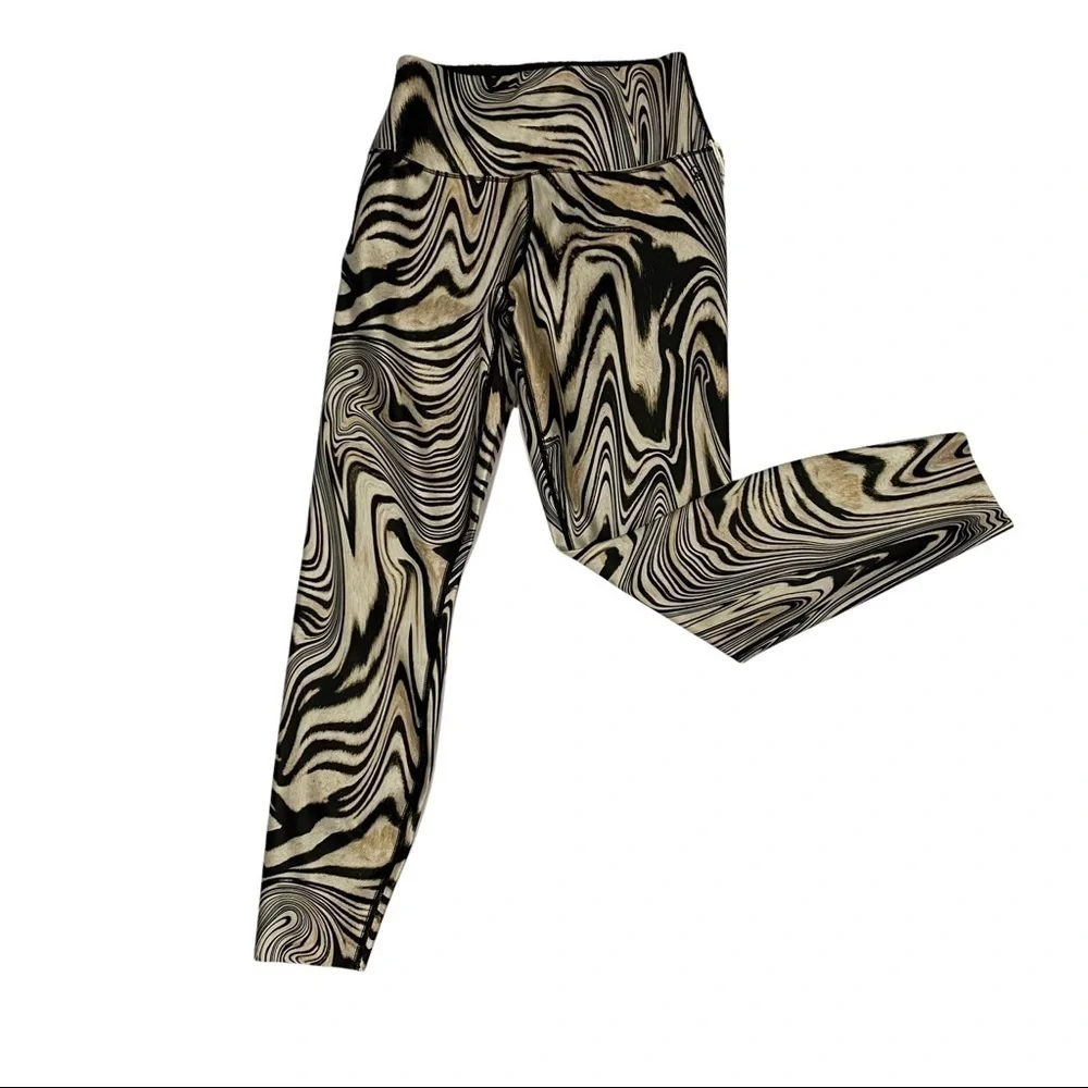 GOOD AMERICAN Core Power Legging in Natural Swirl 2/Medium New